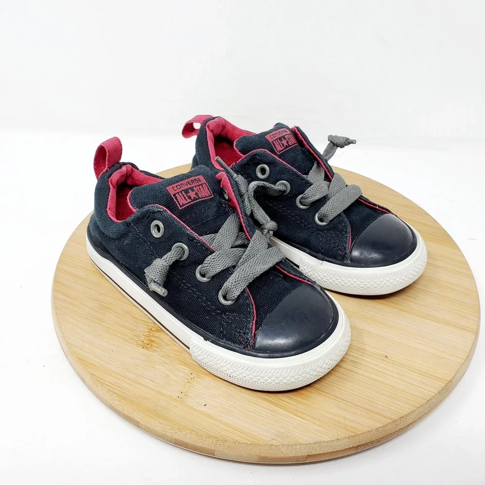 Converse Sneaker Kids 8 Toddler Black Red Chuck Taylor All Star Street Shoes Boy